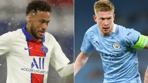 PSG (left) & Kevin De Bruyne. (Getty)
