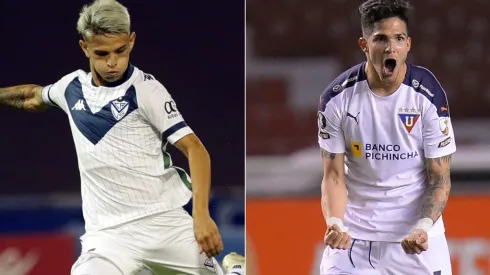 Luca Orellano of Velez Sarsfield (left) and Luis Amarilla of LDU Quito (right). (Getty).jpg