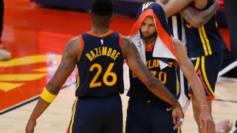 Stephen Curry & Andrew Wiggins. (Getty)