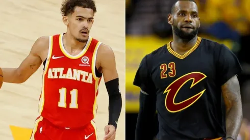 Trae Young (left) & LeBron James. (Getty)