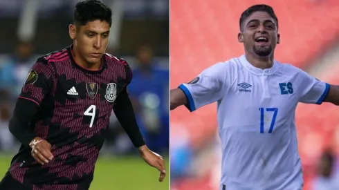 Edson Alvarez of Mexico (left) and Jairo Henriquez of El Salvador. (Getty / Twitter @GoldCup)
