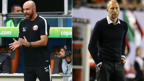 Qatar Head Coach Felix Sanchez Bas (left) and the USMNT manager Gregg Berhalter. (Getty)