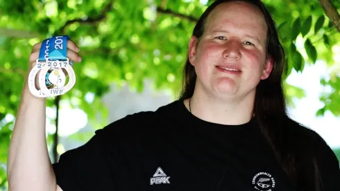 Laurel Hubbard of New Zealand poses during a portrait session. (Getty)