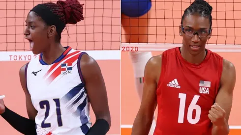 Jineiry Martinez of Dominican Republic (left) and Foluke Akinradewo of the United States (Getty).