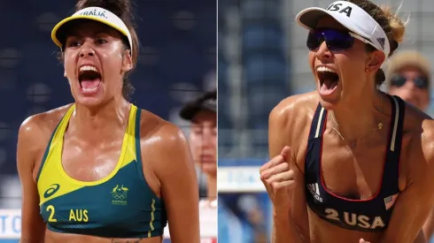 Taliqua Clancy of Australia (left) and Alix Klineman of United States (right). (Getty)