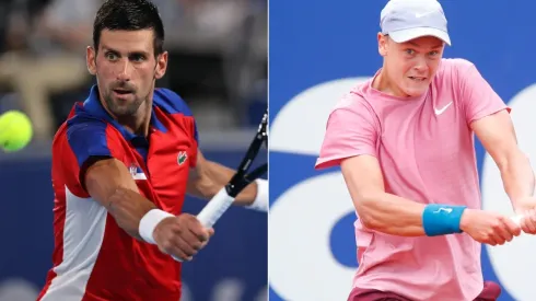 Novak Djokovic (left) and Holger Runes (Getty).