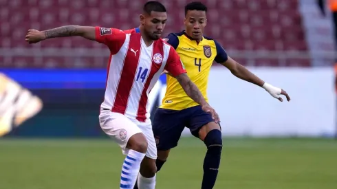 Hector Martinez of Paraguay and Byron Castillo of Ecuador. (Getty)