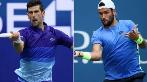 Novak Djokovic (left) and Matteo Berrettini (Getty).