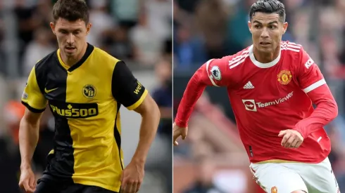 Christian Fassnacht of BSC Young Boys (left) and Cristiano Ronaldo of Manchester United (Getty).