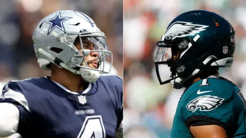 Dak Prescott of Cowboys (left) and Jalen Hurts of Eagles (right)