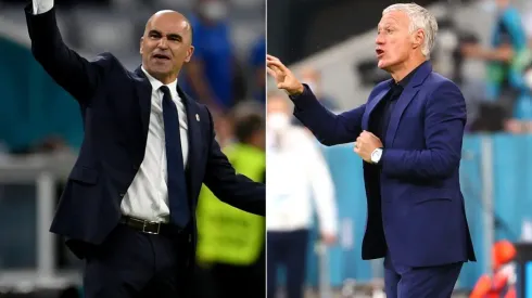 Roberto Martinez, coach of Belgium (left) and Didier Deschamps of France