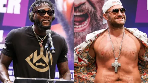 Deontay Wilder (left) and Tyson Fury (right)