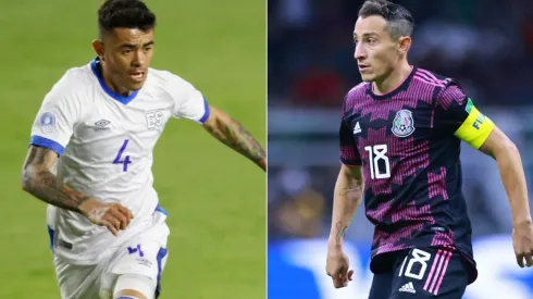 Ivan Mancia of El Salvador and Andres Guardado of Mexico