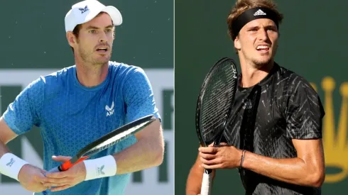 Andy Murray of Scotland (left) and Alexander Zverev of Germany