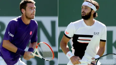 Cameron Norrie (left) and Nikoloz Basilashvili