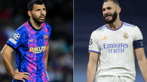 Sergio Aguero of Barcelona (left) and Karim Benzema of Real Madrid (right)