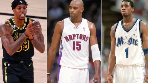 Dwight Howard (left), Vince Carter (c), and Tracy McGrady were left out of the NBA 75th anniversary list.