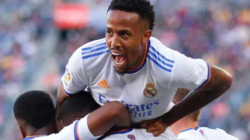 Real Madrid players celebrate.