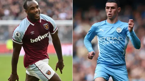 Michail Antonio of West Ham (left) and Phil Foden of Manchester City.