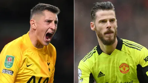 Pierluigi Gollini of Tottenham (left) and David de Gea of Manchester United (right)