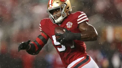 Azeez Al-Shaair of the 49ers at the game vs Colts on October 24