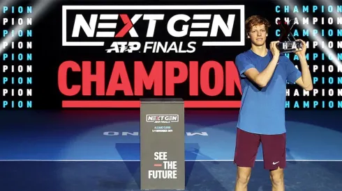 Jannik Sinner of Italyat the 2019 Next Gen ATP Finals