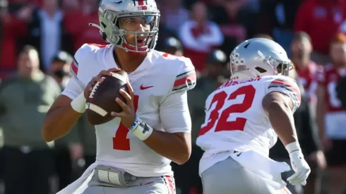 C.J. Stroud of Ohio State Buckeyes at the game vs Nebraska on November 6
