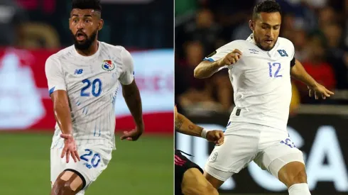 Anibal Godoy of Panama (left) and Marvin Monterroza of El Salvador