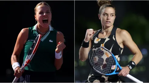 Anett Kontaveit (left) and Maria Sakkari