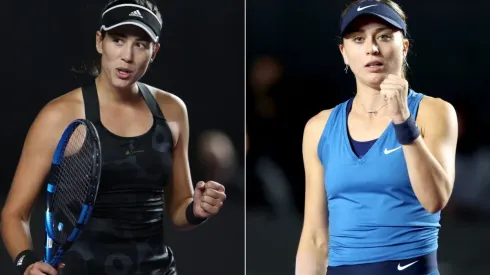 Garbiñe Muguruza (left) and Paula Badosa