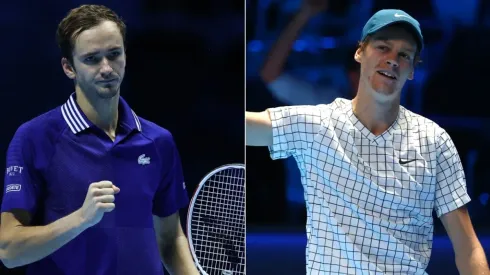 Daniil Medvedev of Russia (left) and Jannik Sinner of Italy