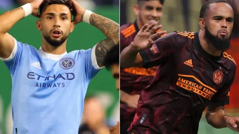 Valentin Castellanos of New York City FC (left) and Anton Walkes of Atlanta United (right)
