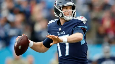 Ryan Tannehill of Tennessee at the game vs New Orleans Saints