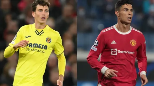 Pau Torres of Villarreal (left) and Cristiano Ronaldo of Manchester United.