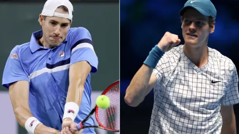 John Isner of the US (left) and Jannik Sinner of Italy (right)