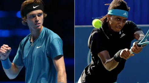 Andrey Rublev of RTF (left) and Mikael Ymer of Sweden (right)