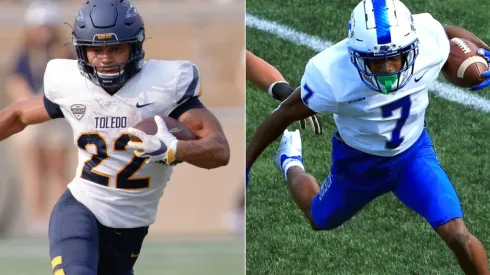 Bryant Koback of the Toledo (left) and DJ England-Chisolm of the Middle Tennessee (right)
