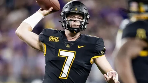 Quarterback Chase Brice of Appalachian State Mountaineers