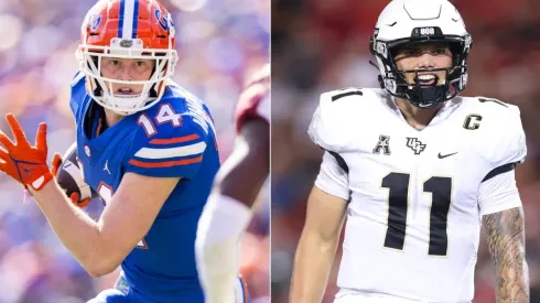 Trent Whittemore of Florida (left) and Dillon Gabriel of UCF (right)