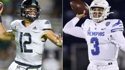 Chevan Cordeiro of Hawaii (left) and Brady White of Memphis (right)