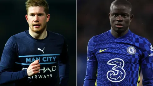 Kevin De Bruyne of Manchester City (left) and N'Golo Kante of Chelsea (right)