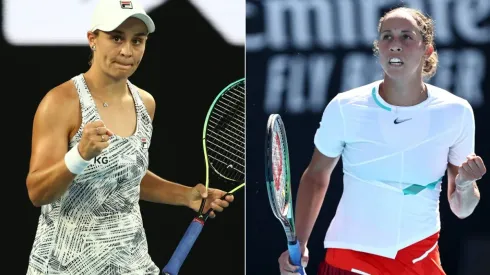 Ashleigh Barty (left) and Madison Keys