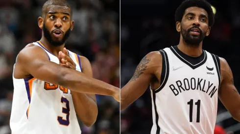 Chris Paul of the Phoenix Suns and Kyrie Irving of the Brooklyn Nets