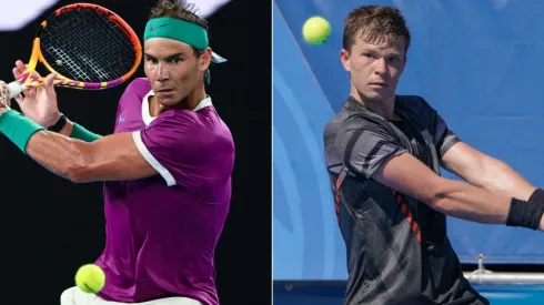 Rafael Nadal (left) and Stefan Kozlov