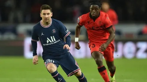 Lionel Messi of Paris Saint-Germain in action during the Ligue 1