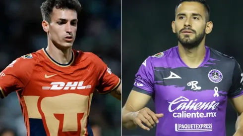 Juan Dinenno of Pumas UNAM and Jorge Padilla of Mazatlan