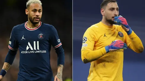 Neymar (left) and Gianluigi Donnarumma.
