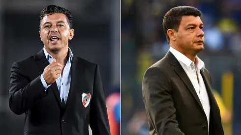 River Plate manager Marcelo Gallardo (left) and Boca Juniors coach Sebastian Battaglia.