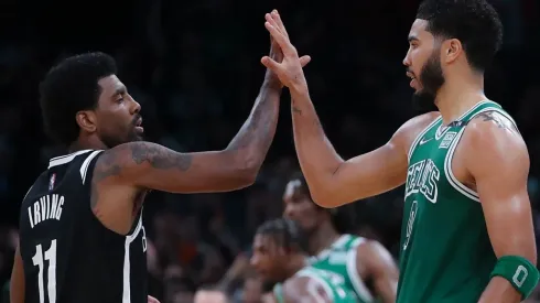 Boston Celtics forward Jayson Tatum and Brooklyn Nets guard Kyrie Irving