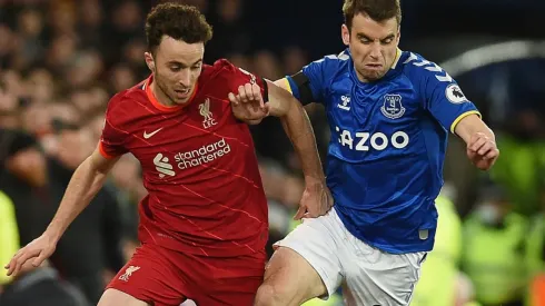 Diogo Jota of Liverpool against Everton